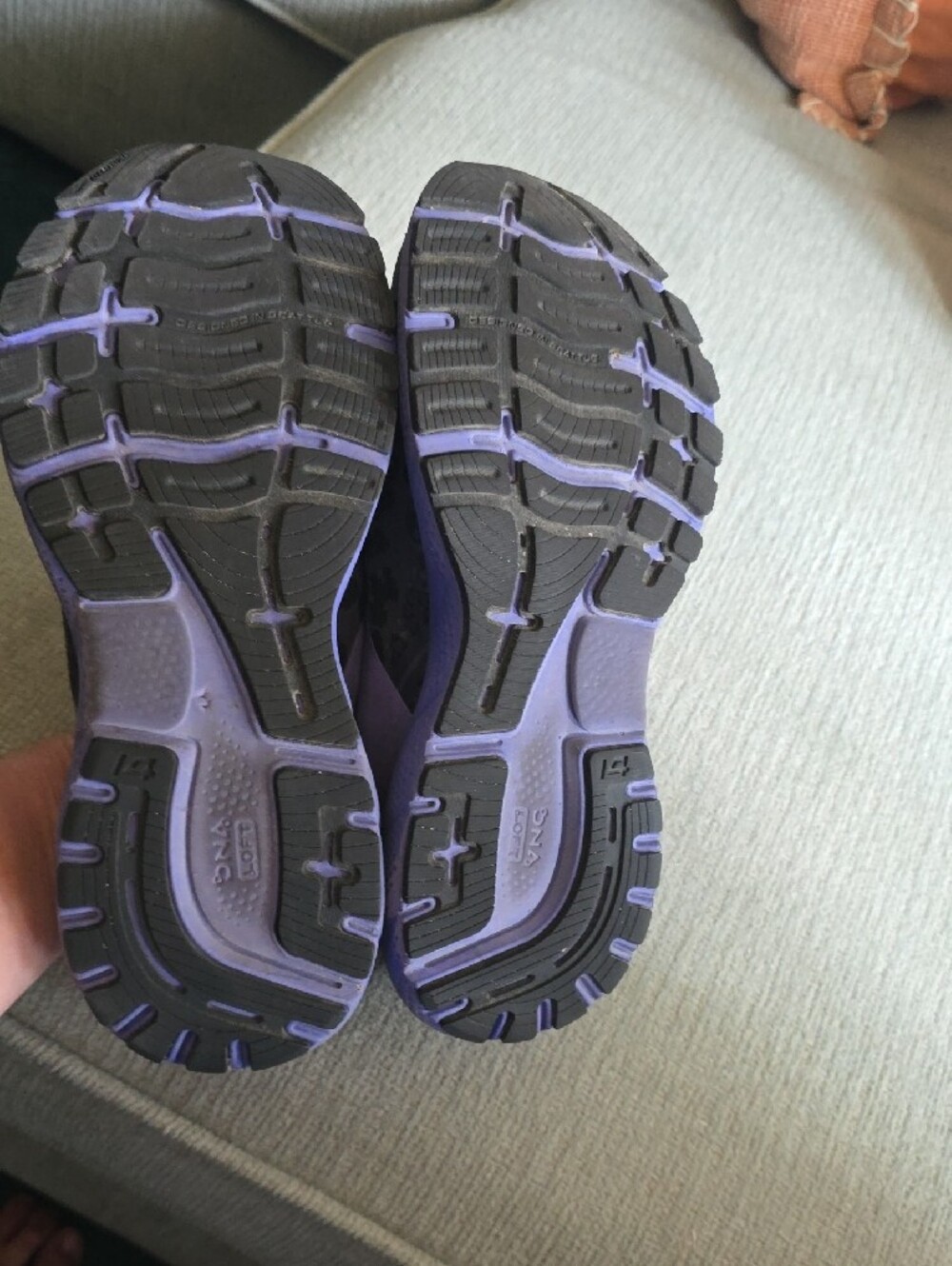 Brooks Women's Black and Purple Leopard-Print Running Sneakers - Picture 4 of 5